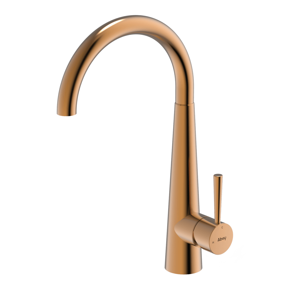304 Gooseneck Bar Sink Mixer in Artisan Copper