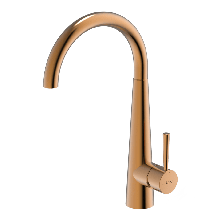 304 Gooseneck Bar Sink Mixer in Artisan Copper