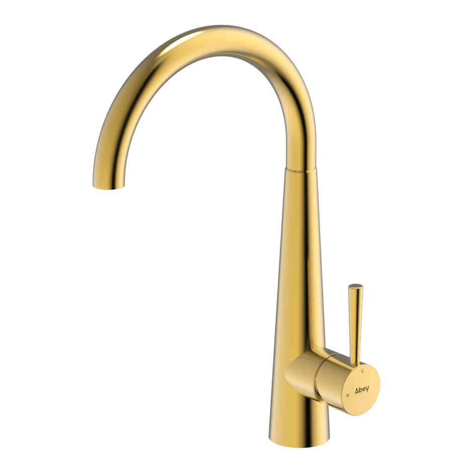 304 Gooseneck Bar Sink Mixer in Eureka Gold