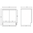 Rio 600mm Freestanding Vanity