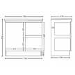 Siena 750mm Slimline Vanity