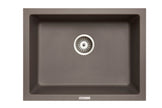 Navona Big Bowl Single Bowl Granite Sink 610 x 457 x 205mm Concrete Grey