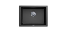 Navona Big Bowl Single Bowl Granite Sink 610 x 457 x 205mm Deep Black
