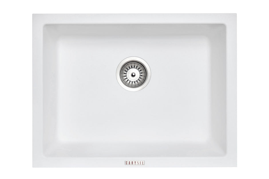 Navona Big Bowl Single Bowl Granite Sink 610 x 457 x 205mm Snova White