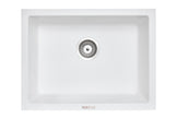 Navona Big Bowl Single Bowl Granite Sink 610 x 457 x 205mm Snova White