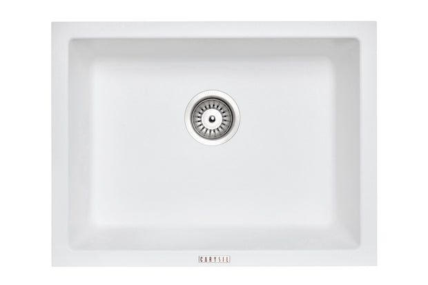 Navona Big Bowl Single Bowl Granite Sink 610 x 457 x 205mm Snova White