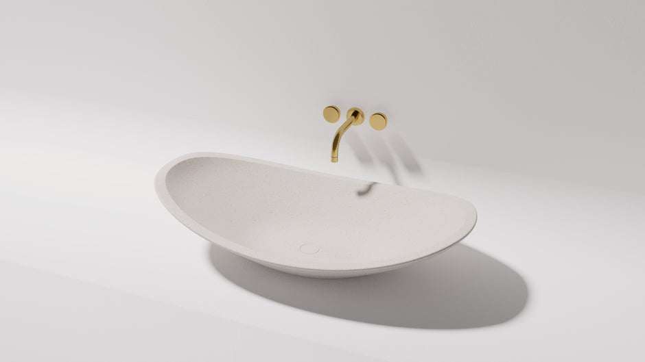 Pietra Bianca Boat Above Counter Basin