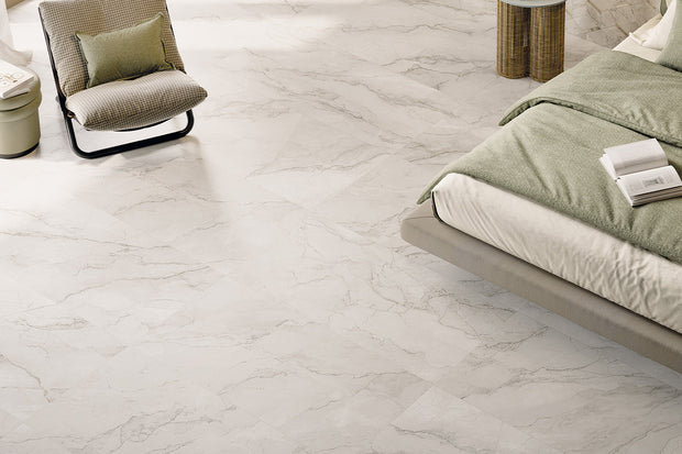 Bolgheri Jasmine Stone Porcelain Tiles in a room setting
