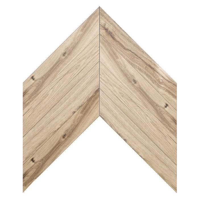 Bona Chevron XL Ecru Timber Look Porcelain Tiles tile