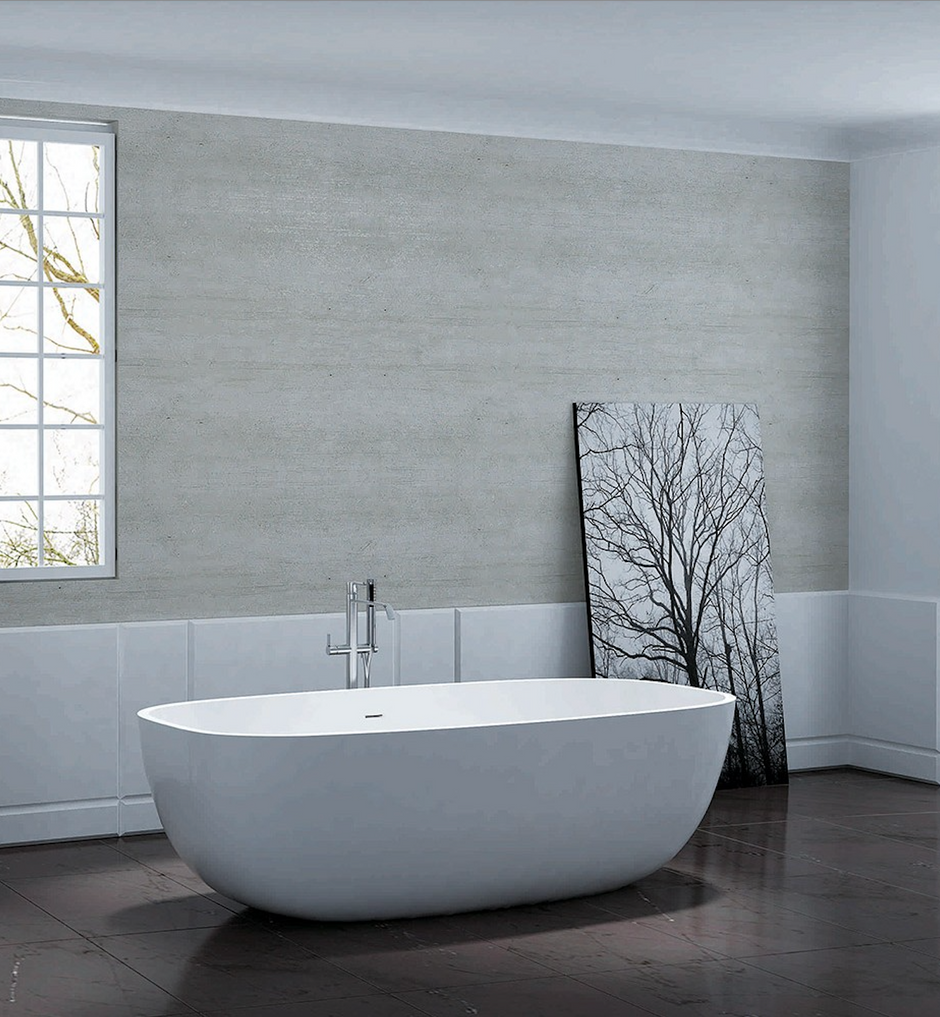 Pietra Bianca Bora 1800mm Freestanding Bath