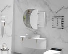 Navona Carysil Mystic Oval Shaving Cabinet 1200 x 750mm Matte White