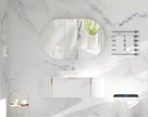 Navona Carysil Mystic Oval Shaving Cabinet 1200 x 750mm Matte White