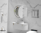 Navona Carysil Mystic Oval LED Shaving Cabinet 1200 x 750mm Matte White