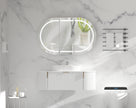 Navona Carysil Mystic Oval LED Shaving Cabinet 1200 x 750mm Matte White