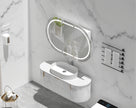 Navona Carysil Mystic Oval LED Shaving Cabinet 1200 x 750mm Matte White
