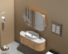 Navona Carysil Mystic Oval Shaving Cabinet 1200 x 750mm Walnut