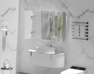 Navona Carysil Grand Rounded Rectangle Shaving Cabinet 1200 x 800mm Matte White