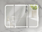 Navona Carysil Grand Rounded Rectangle LED Shaving Cabinet 1200 x 800mm Matte White