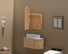 Navona Carysil Imperial Arch Shaving Cabinet 600 x 900mm Walnut