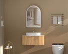 Navona Carysil Imperial Arch LED Shaving Cabinet 600 x 900mm Walnut