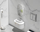 Navona Carysil Noble Oval Shaving Cabinet 450 x 900mm Matte White