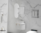 Navona Carysil Noble Oval Shaving Cabinet 450 x 900mm Matte White