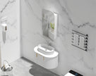 Navona Carysil Earls Squircle Shaving Cabinet 450 x 900mm Matte White