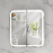 Navona Carysil Grand Rounded Rectangle LED Shaving Cabinet 750 x 800mm Matte White