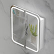 Navona Carysil Grand Rounded Rectangle LED Shaving Cabinet 750 x 800mm Matte White