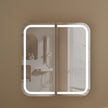 Navona Carysil Grand Rounded Rectangle LED Shaving Cabinet 750 x 800mm Walnut