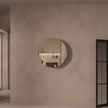 Navona Carysil Orbit Round Shaving Cabinet 800 x 800mm Walnut