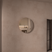 Navona Carysil Orbit Round Shaving Cabinet 800 x 800mm Walnut
