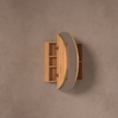 Navona Carysil Orbit Round Shaving Cabinet 800 x 800mm Walnut