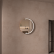 Navona Carysil Orbit Round LED Shaving Cabinet 800 x 800mm Walnut