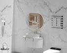 Navona Carysil Mystic Oval Shaving Cabinet 900 x 600mm Matte White