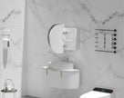 Navona Carysil Mystic Oval LED Shaving Cabinet 900 x 600mm Matte White