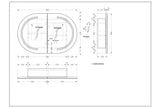 Navona Carysil Mystic Oval LED Shaving Cabinet 900 x 600mm technical drawing