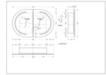 Navona Carysil Mystic Oval LED Shaving Cabinet 900 x 600mm technical drawing