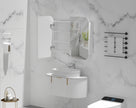Navona Carysil Grand Rounded Rectangle Shaving Cabinet 900 x 800mm Matte White
