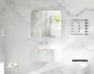 Navona Carysil Grand Rounded Rectangle Shaving Cabinet 900 x 800mm Matte White