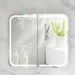 Navona Carysil Grand Rounded Rectangle LED Shaving Cabinet 900 x 800mm Matte White