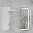Navona Carysil Grand Rounded Rectangle LED Shaving Cabinet 900 x 800mm Matte White