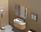Navona Carysil Grand Rounded Rectangle Shaving Cabinet 900 x 800mm Walnut