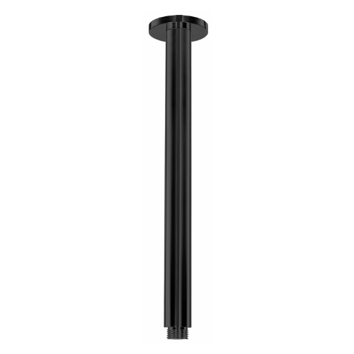 Round Ceiling Shower Arm - matte-black