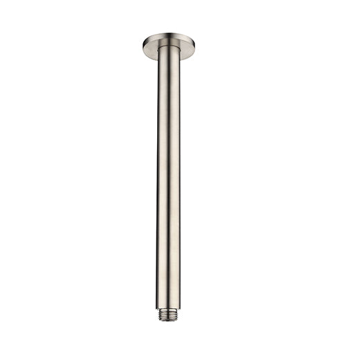 Round Ceiling Shower Arm - brushed-nickel