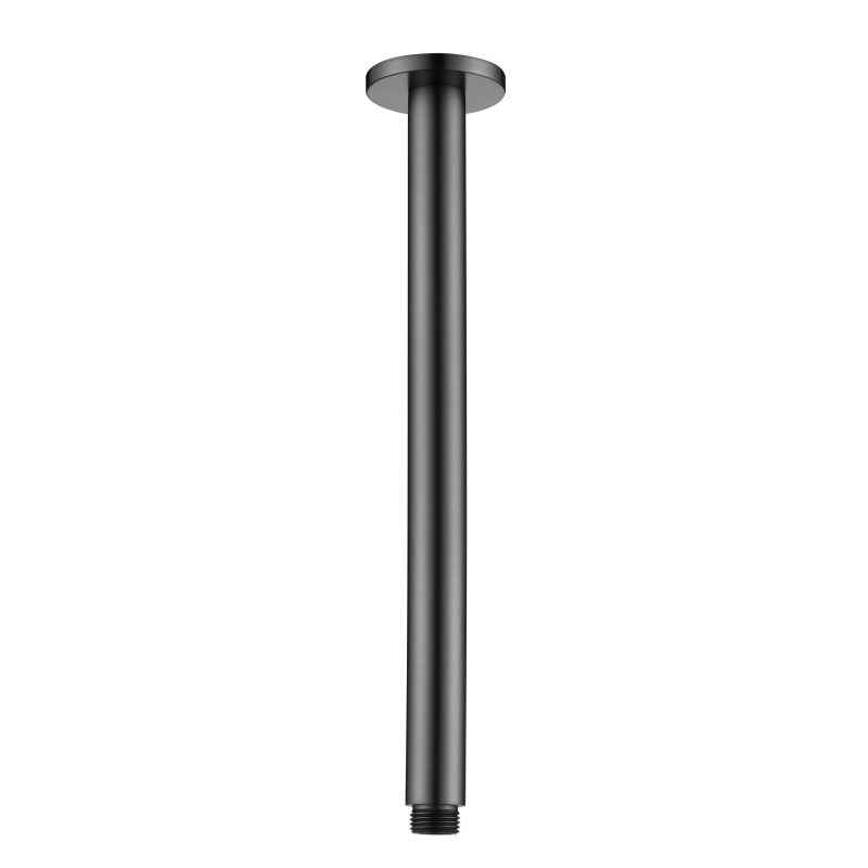 Round Ceiling Shower Arm - gun-metal