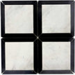 CARRARA SQUARE + NERO BORDER HONED