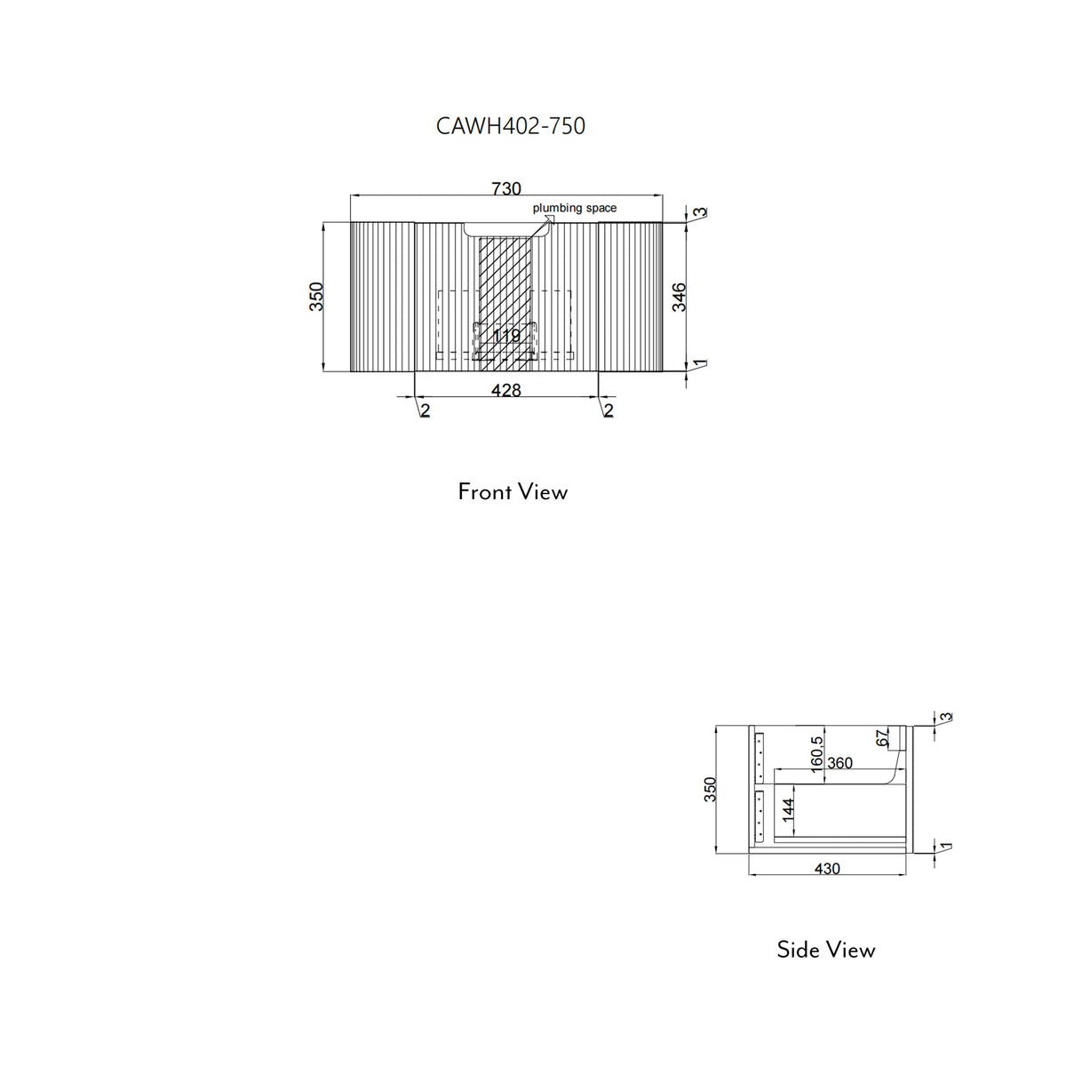 Petra Mark II Wall Hung 750mm