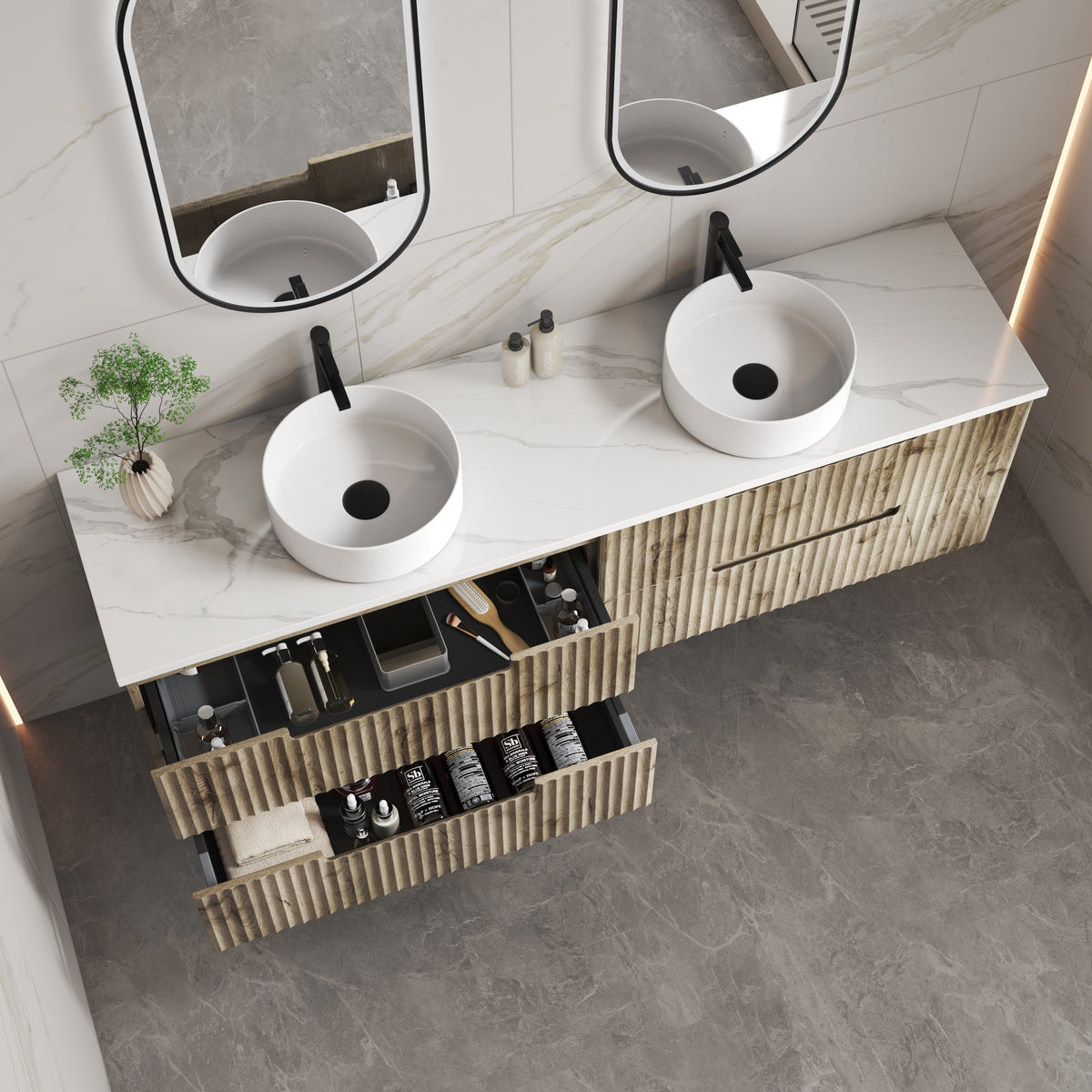 Tuscana Wall Hung 1800mm Double