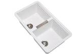 Navona CG2B 3322 Double Bowl Granite Sink 824 x 481 x 241mm Snova White